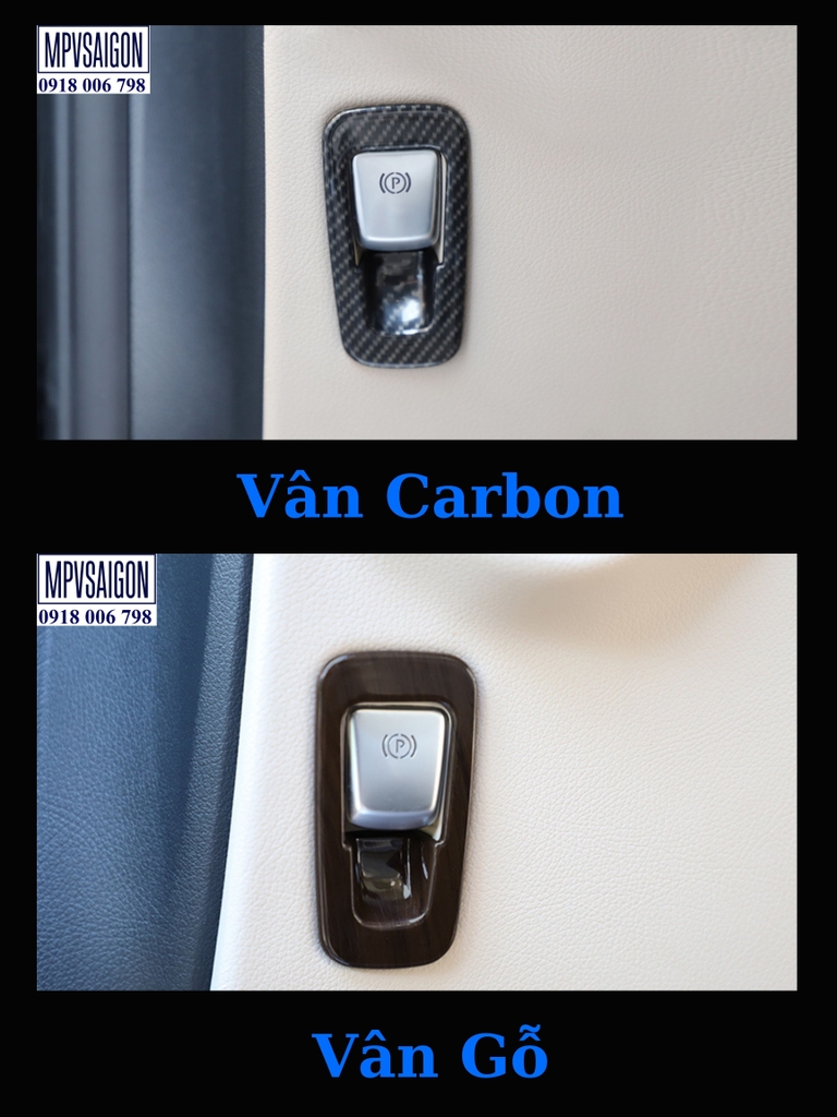 Ốp carbon, ốp vân gỗ 15 chi tiết nội thất Mercedes Benz V250