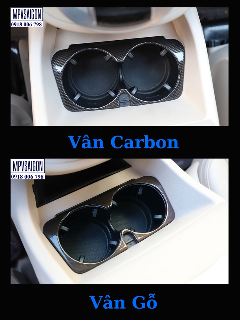 Ốp carbon, ốp vân gỗ 15 chi tiết nội thất Mercedes Benz V250