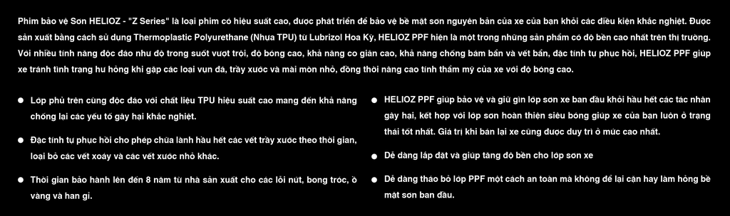 Thi công PPF chống xước Helioz tại MPVSAIGON: Báo giá mới nhất 2024
