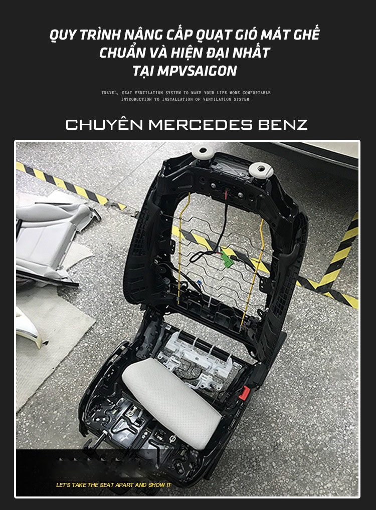 Quạt gió làm mát ghế xe Benz C E S GLC GLS