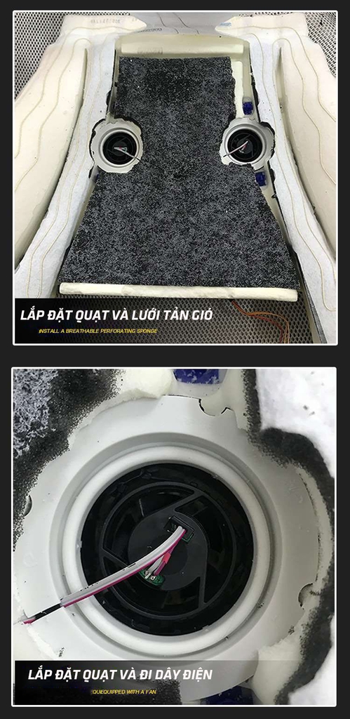 Quạt gió làm mát ghế xe Benz C E S GLC GLS