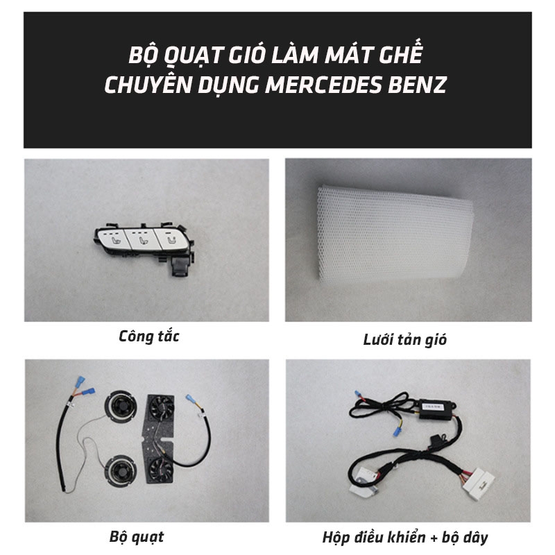 Quạt gió làm mát ghế xe Benz C E S GLC GLS