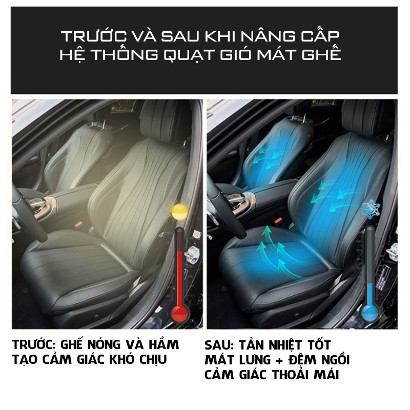 Quạt gió làm mát ghế xe Benz C E S GLC GLS