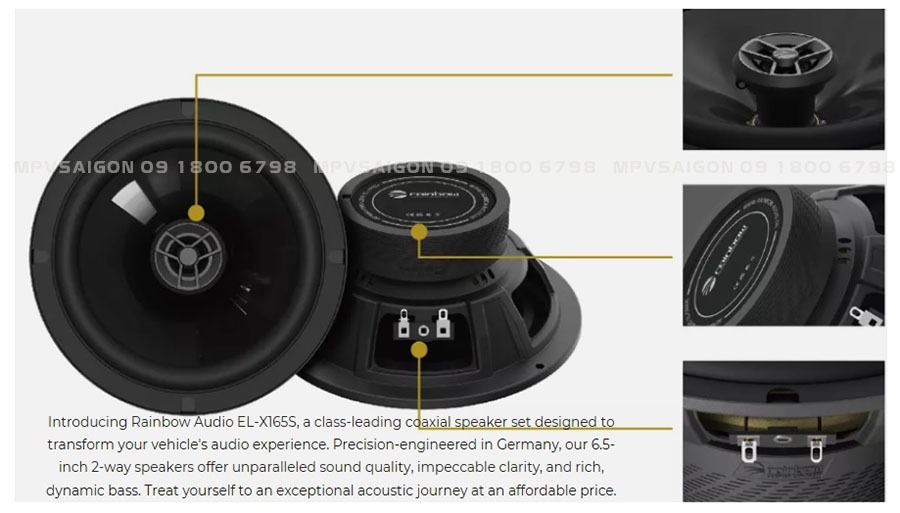 Rainbow Audio EL-X165S - Loa đồng trục 2 chiều 6.5 inch