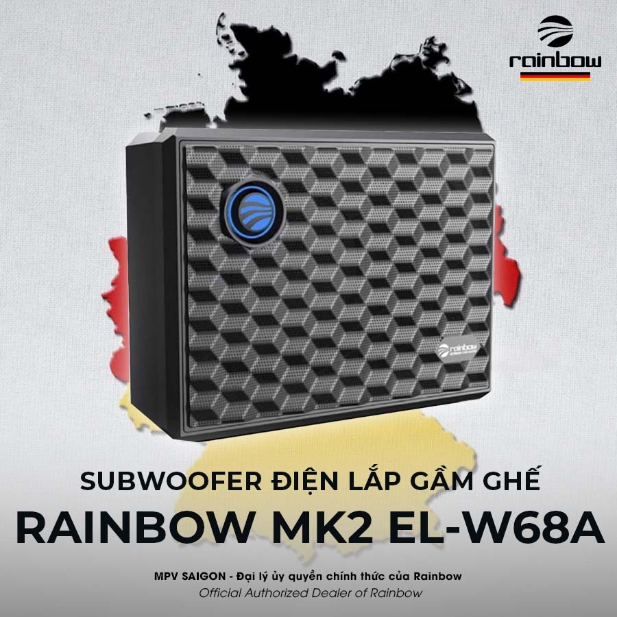 Sub điện Rainbow MK2 EL-W68A lắp gầm ghế xe