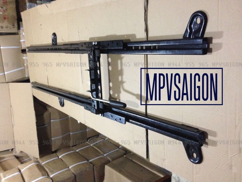 Ray trượt ghế ô tô 2m kèm đế xoay 360 độ limousine mobihome xe khách giường nằm