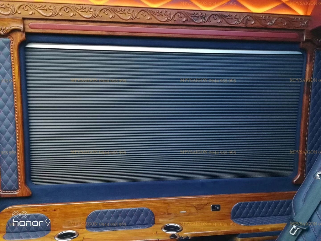 Rèm xếp rèm tổ ong rèm khung nhôm cao cấp xe khách Limousine Transit Solati County TB85 Universe