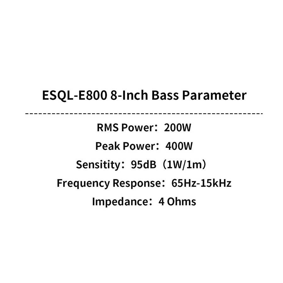 ROCKPOWER ESQL E800 LOA BASS 8”