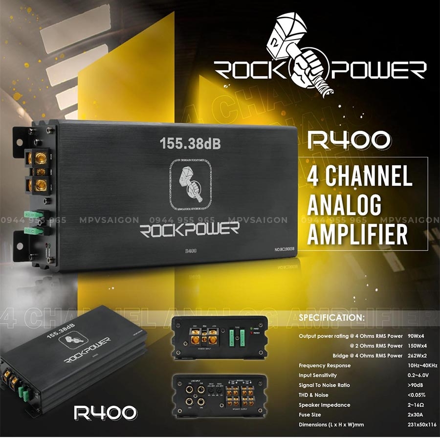 ROCKPOWER R800V2 AMPLIFIER MONO CLASS D