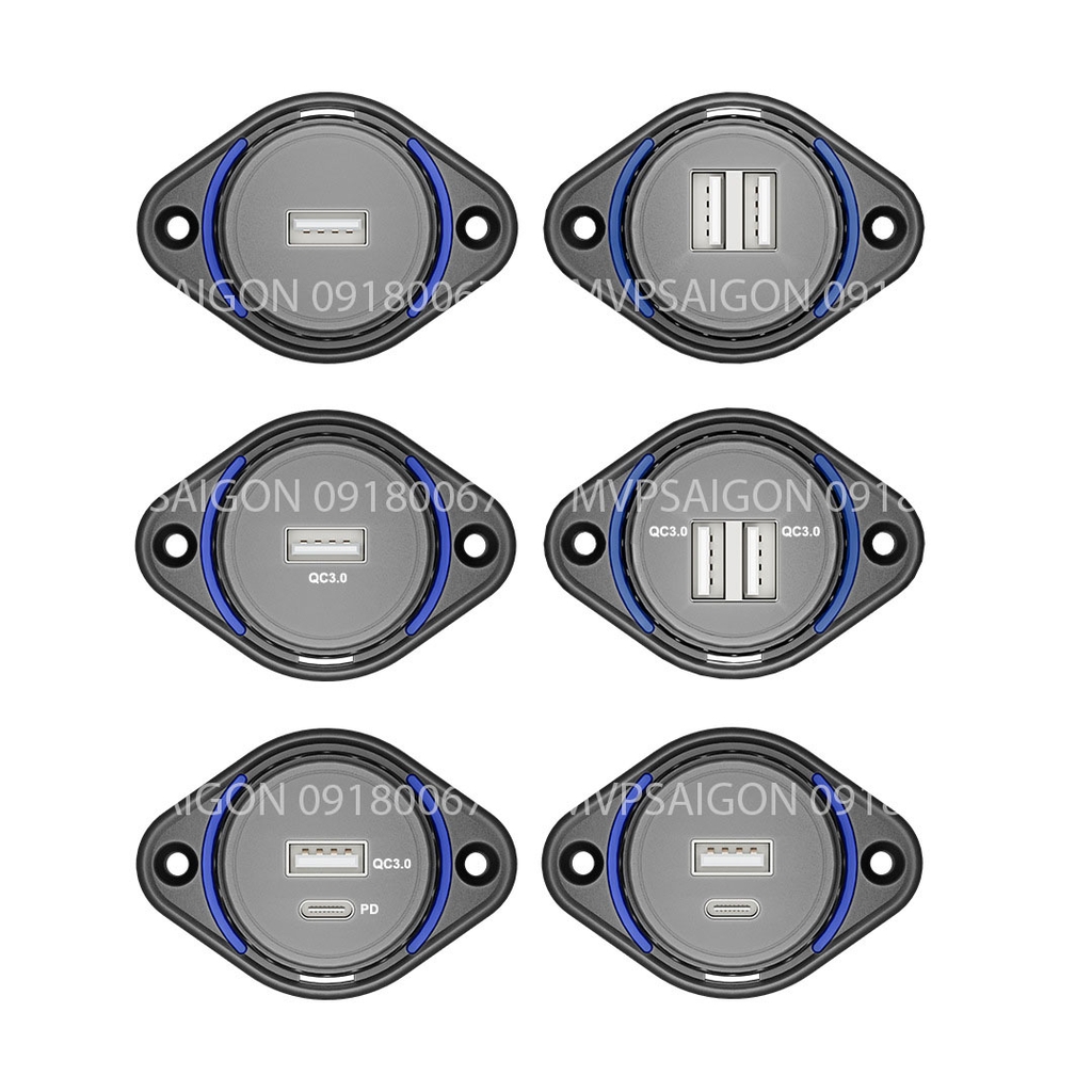 Sạc dẹp USB dành cho ô tô xe máy QC3.0 PD3.0