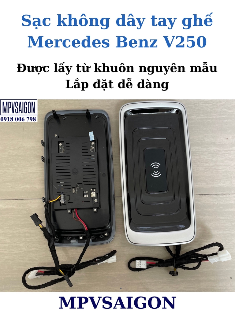 Sạc không dây tay ghế Mercedes Benz V250 V260 lắp zin- Benz V-class wireless charger
