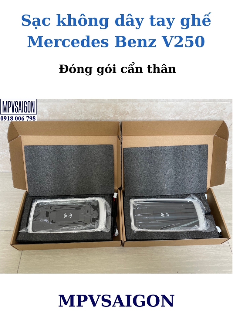 Sạc không dây tay ghế Mercedes Benz V250 V260 lắp zin- Benz V-class wireless charger