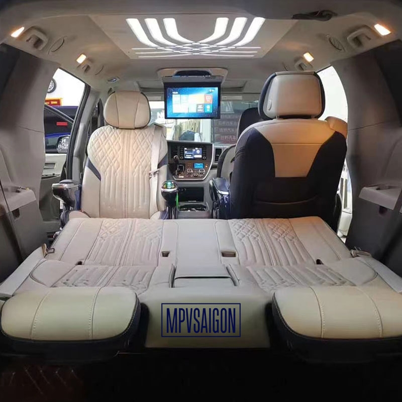 Nâng cấp ghế Limousine Toyota Sienna - Mẫu pha lê Crystal 2