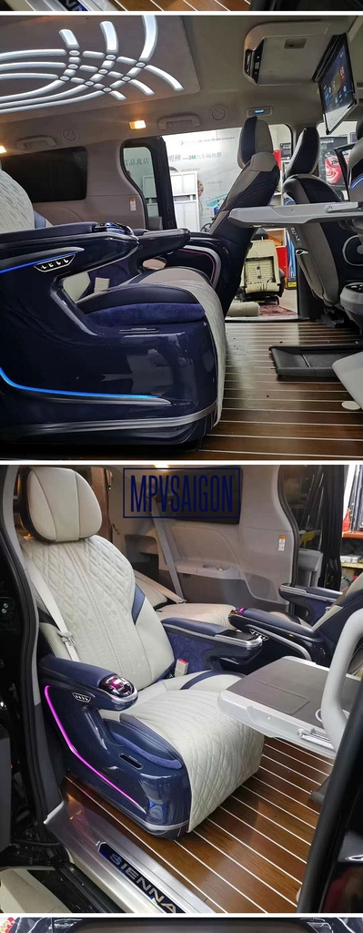 Nâng cấp ghế Limousine Toyota Sienna - Mẫu pha lê Crystal 2