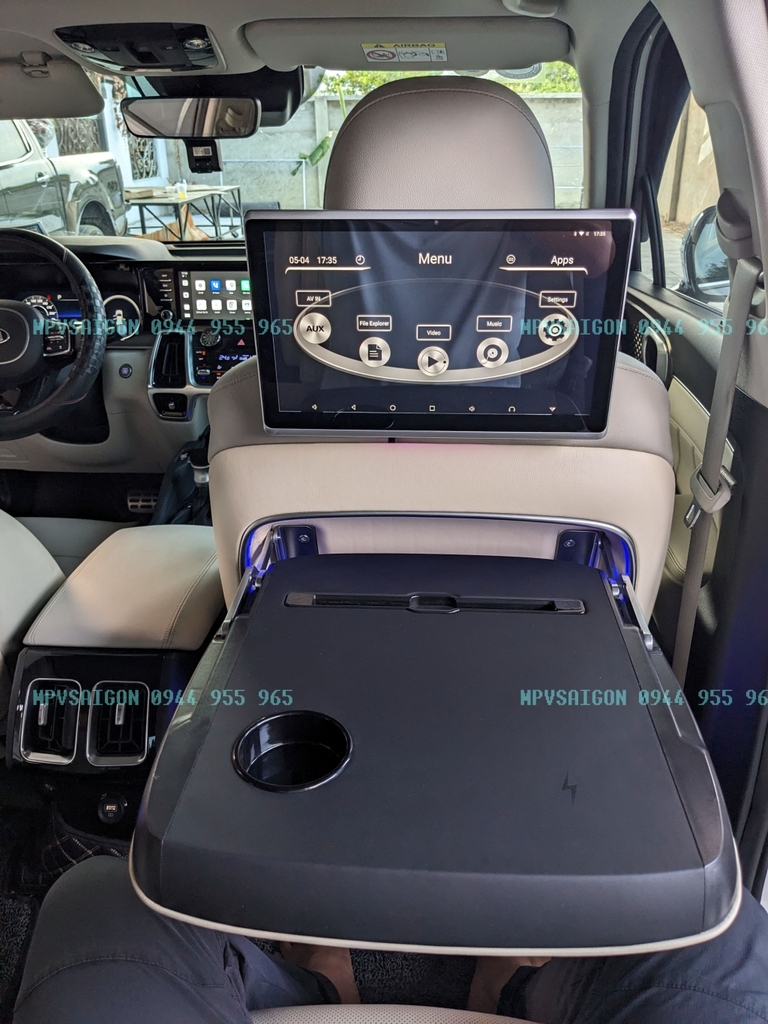 KIA SORENTO độ bàn xếp lưng ghế - Bàn làm việc xếp gọn - bàn ăn trên xe