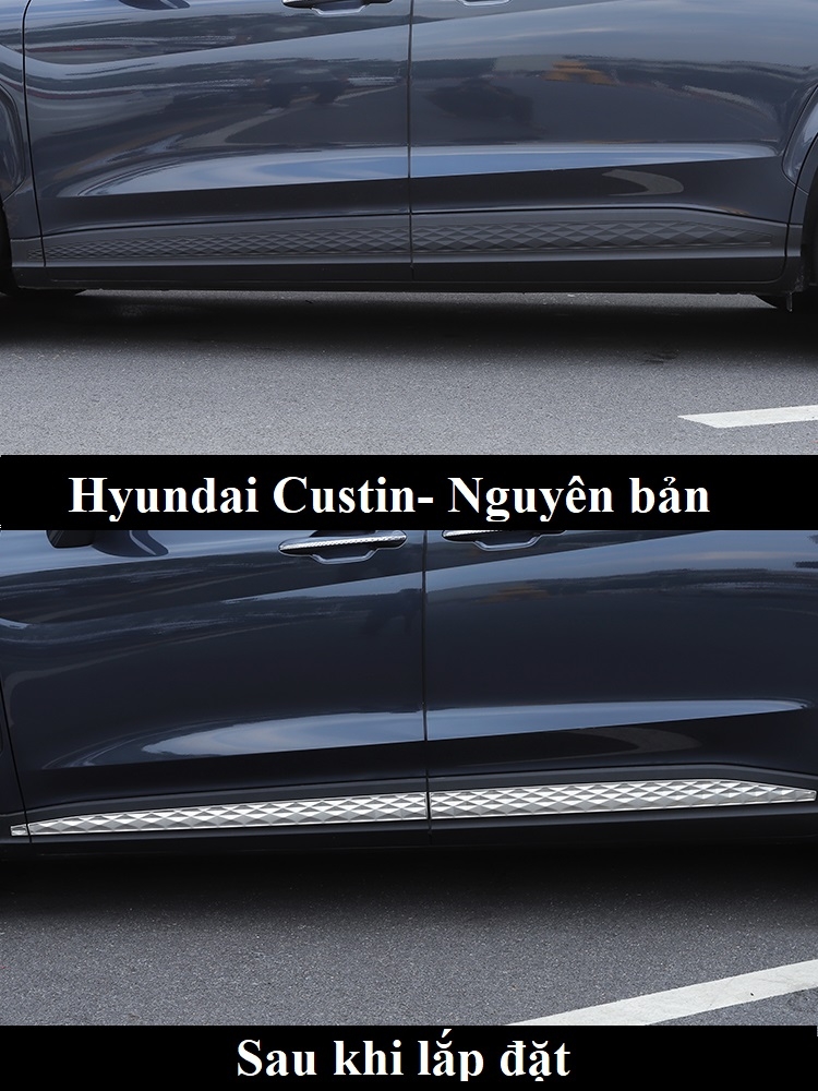 Ốp lườn trang trí Huyndai Custin- Bộ 6 miếng