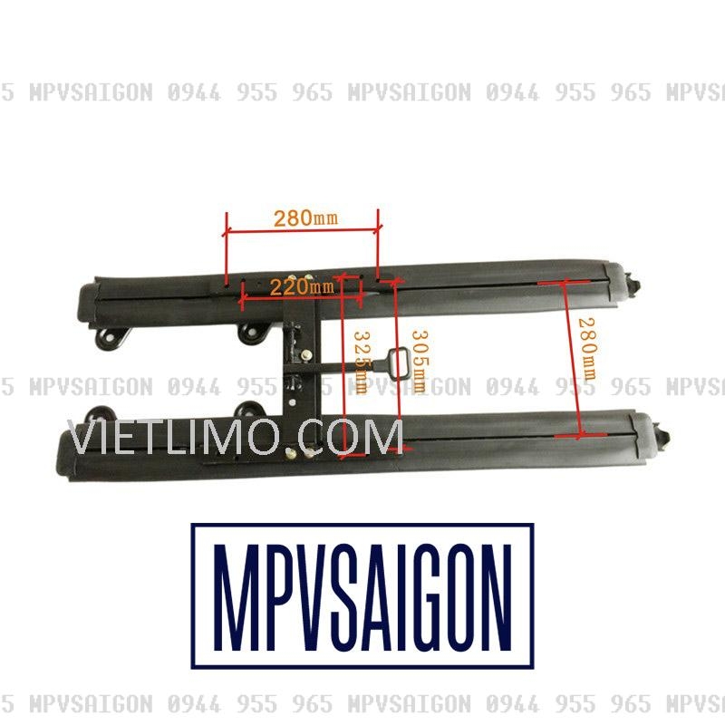 Ray trượt ghế ô tô 1m