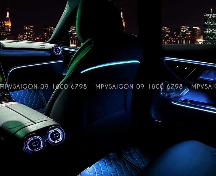 Thanh Led 64 màu lưng ghế sau Mercedes C/GLC/E Class