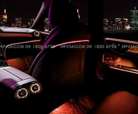 Cửa gió điều hoà Tuabin Led 64 màu cho xe Mercedes-Benz C, GLC Class (2015-2025)