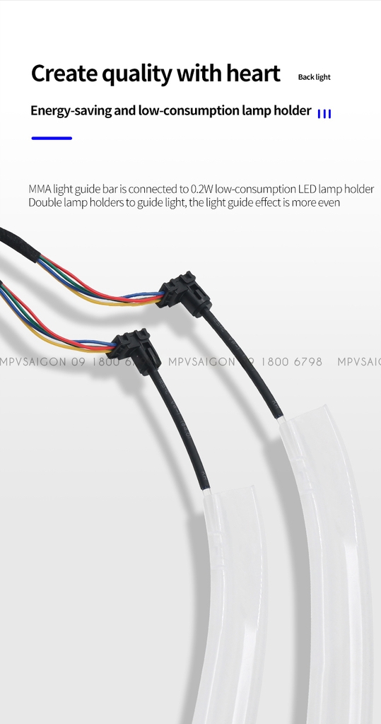 Thanh Led 64 màu lưng ghế sau Mercedes C/GLC/E Class