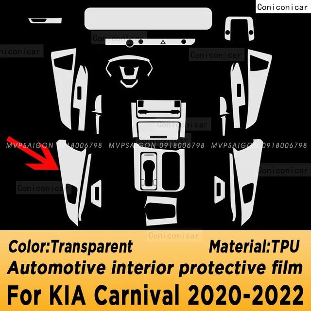 Thi công dán PPF nội thất KIA Carnival 2020-2022 2024 2025