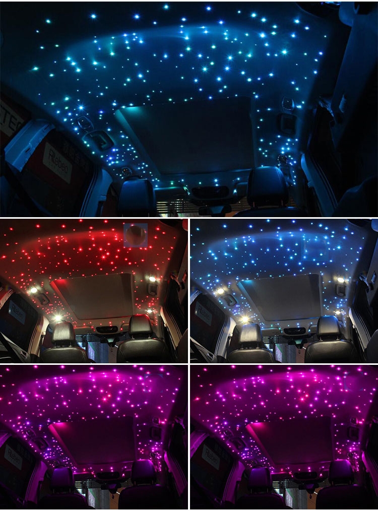 Thi công LED bầu trời sao Hyundai Custin