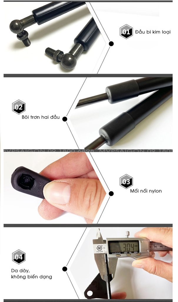 Ti thủy lực chống capo Hyundai Custin