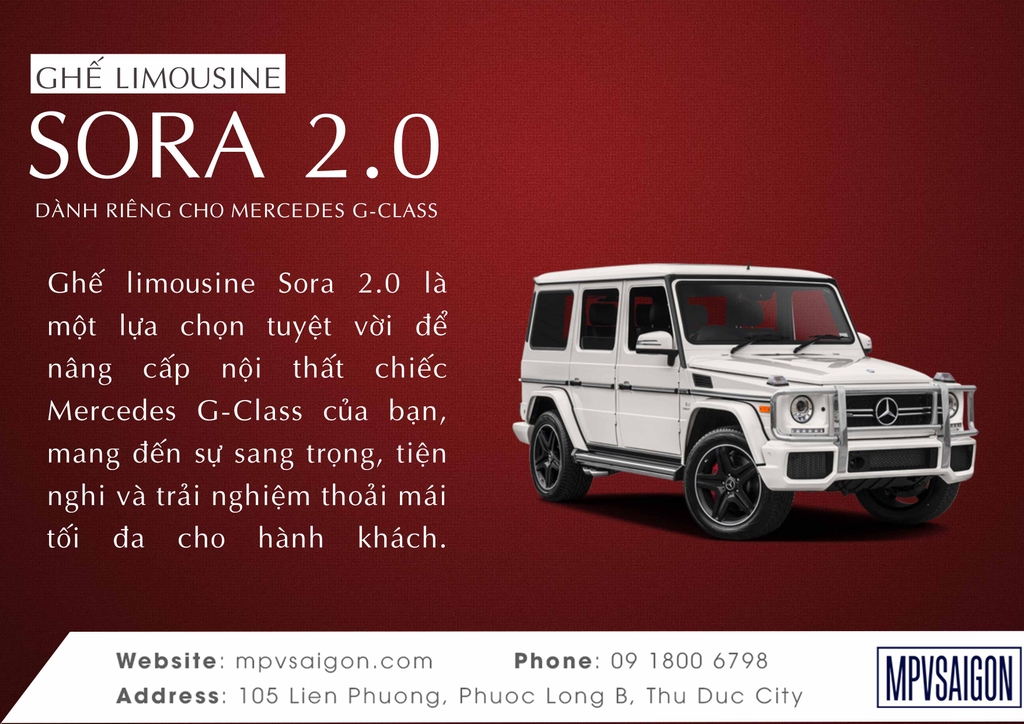 Mercedes G-Class - Brochure ghế limousine Sora 2.0
