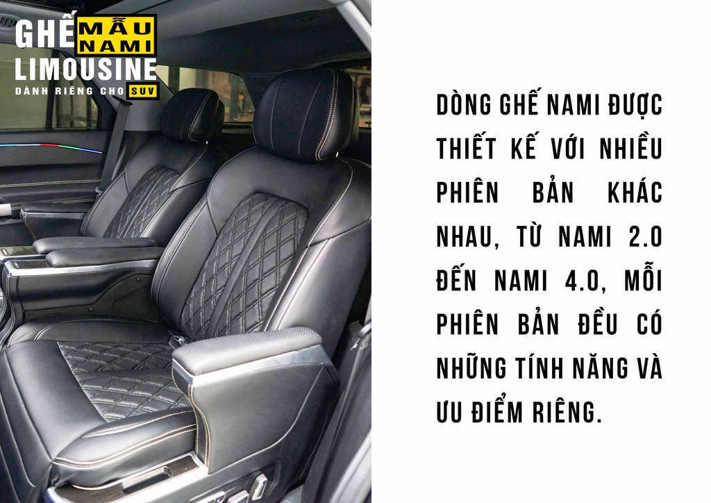 SUV - BROCHURE GHẾ LIMOUSINE MẪU NAMI DÀNH CHO XE SUV