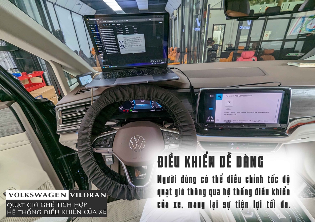 Quạt gió coding Viloran điều khiển trên màn hình (Quạt VW- AUDI)