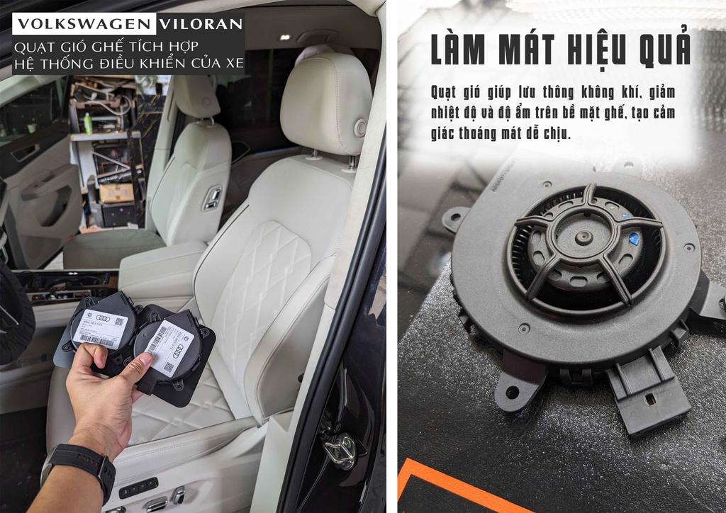 Quạt gió coding Viloran điều khiển trên màn hình (Quạt VW- AUDI)