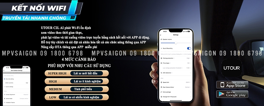 UTOUR C2L - Hệ thống cảnh báo tránh va chạm