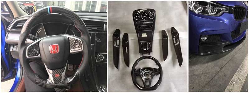 Vải carbon fiber 3K dệt cho nội thất ô tô C11