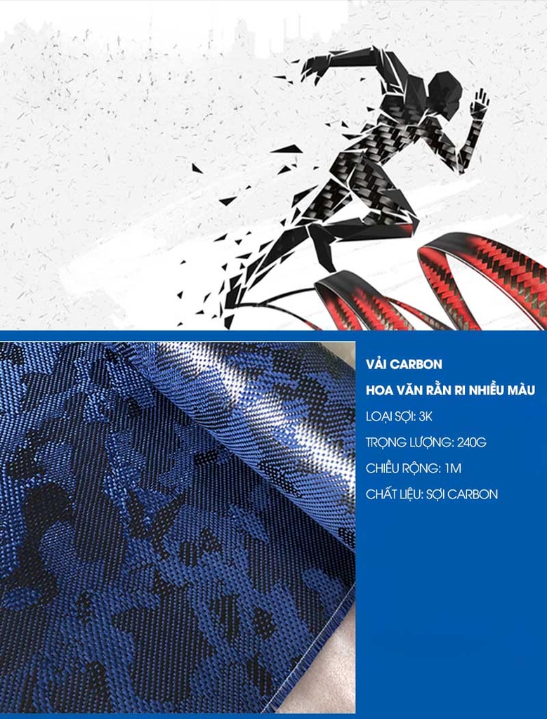 Vải carbon fiber 3K dệt cho nội thất ô tô C16