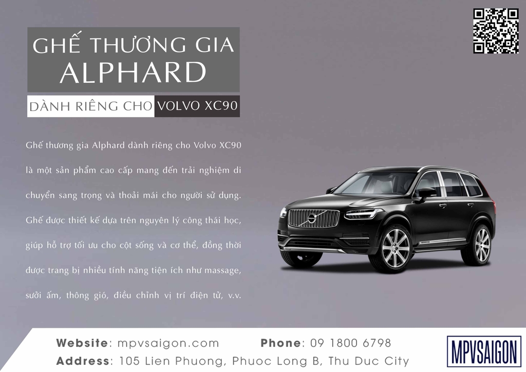 VOLVO XC90 - BROCHURE GHẾ THƯƠNG GIA ALPHARD
