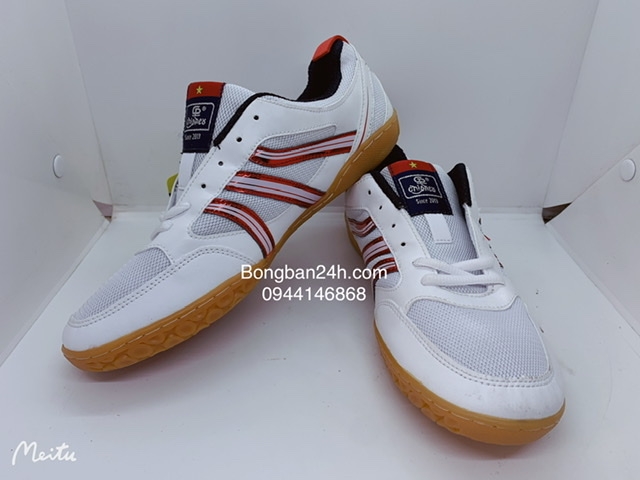 Giày chí phèo trắng đỏ 260