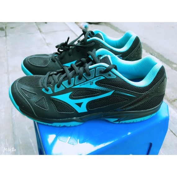 Giày Mizuno Thunder Blade Đen-xanh da trời