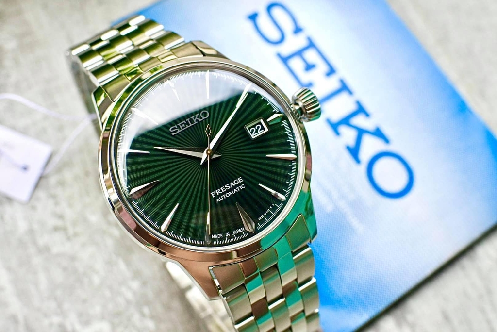SEIKO PRESAGE COCKTAIL GREEN DIAL SRPE15J1 | Đồng hồ chính hãng Rich Tran