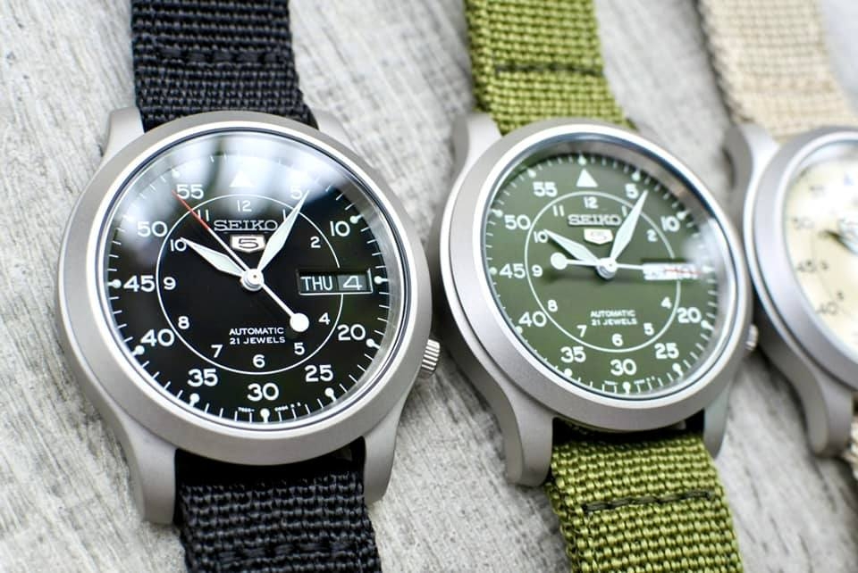 Đồng hồ nam Seiko 5 quân đội size 37mm | Đồng hồ chính hãng Rich Tran