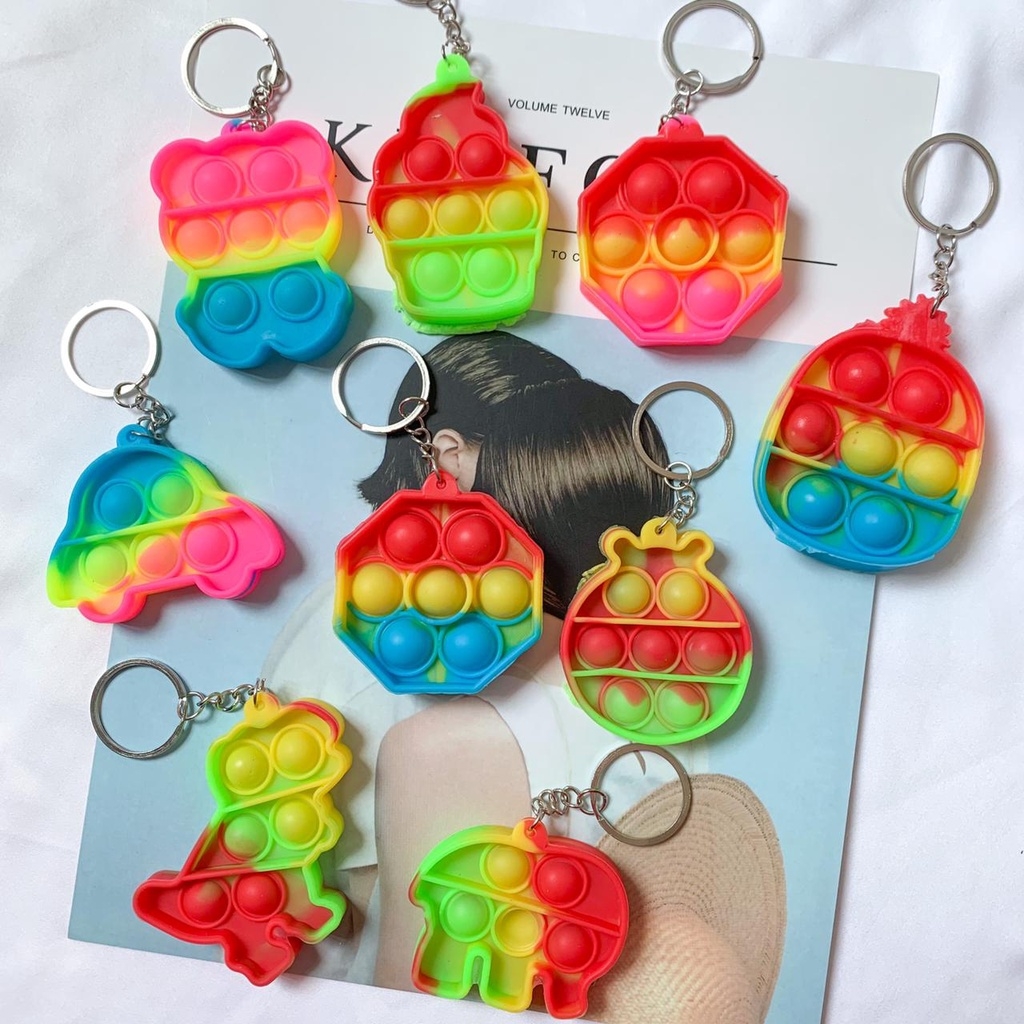 pop it fidget toy Đồ chơi giảm căng thẳng bóp bong bóng hình tròn màu cầu  vồng cho người lớn và trẻ em  Shopee Việt Nam