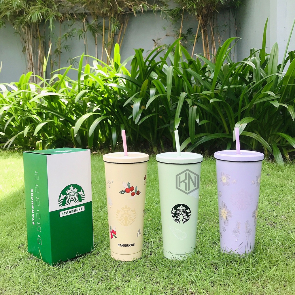 Ly giữ nhiệt Starbuck hoạ tiết hè thu 750ml cao cấp - Linh Kiện Khánh
