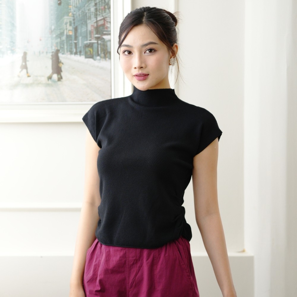 Áo Sát Nách Cao Cổ Chất Thun Len Swanlake - A12022MW01