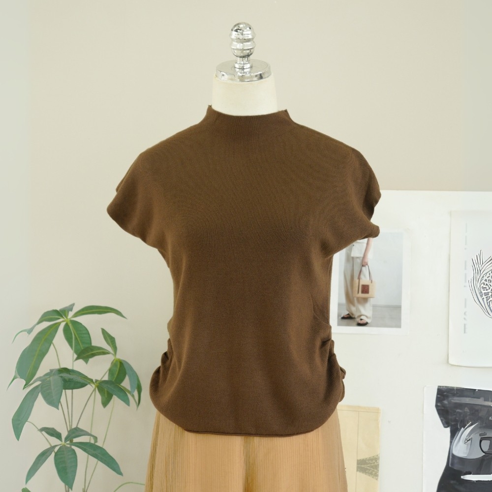 Áo Sát Nách Cao Cổ Chất Thun Len Swanlake - A12022MW01