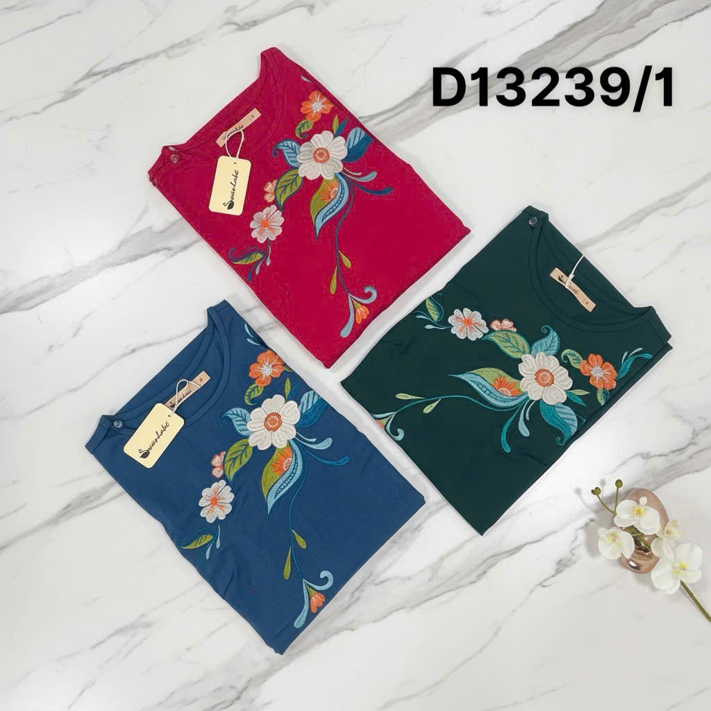SWANLAKE | Váy Đầm Nữ Suông Vải Linen Thêu Hoa Cổ Tròn Tay Lỡ Có Túi Công Sở Thanh Lịch D13239LW01