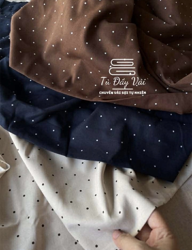 SWANLAKE | Váy Đầm Nữ Cổ Sơ Mi Chấm Bi Vải Linen Tay Ngắn Dây Thắt Eo Có Túi Công Sở Dạo Phố D13807LW01