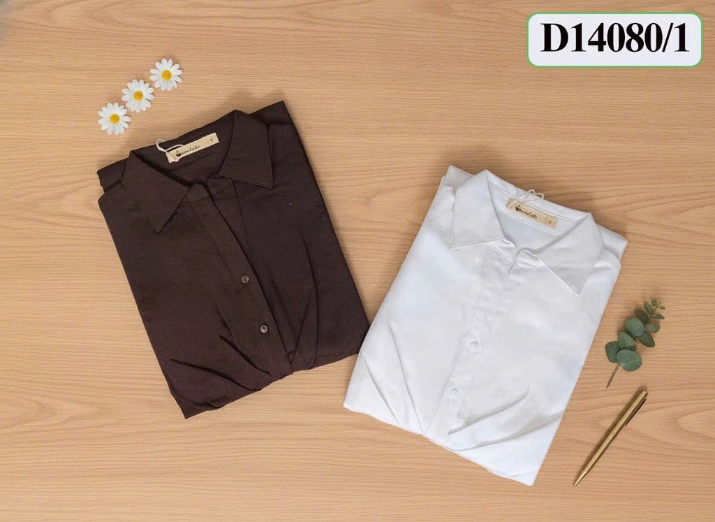 SWANLAKE | Váy Đầm Nữ Sơ Mi Trơn Dáng Dài Vải Linen Tay Ngắn Chiết Eo Công Sở Thanh Lịch D14080LW01