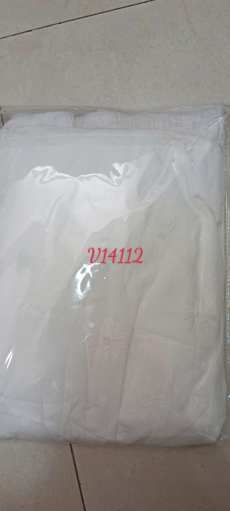 SWANLAKE | Chân Váy Nữ Maxi Trắng Dài Dáng Phồng Xoè Basic Vải Cotton Thêu Hoa Thanh Lịch V14112MW01