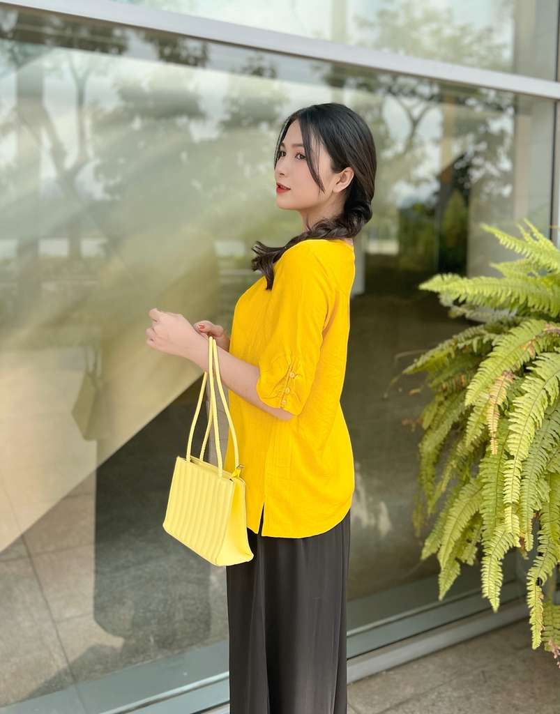 Áo Kiểu Thêu Lưới Tay Lỡ Lụa Hàn Swanlake - A10191LW01