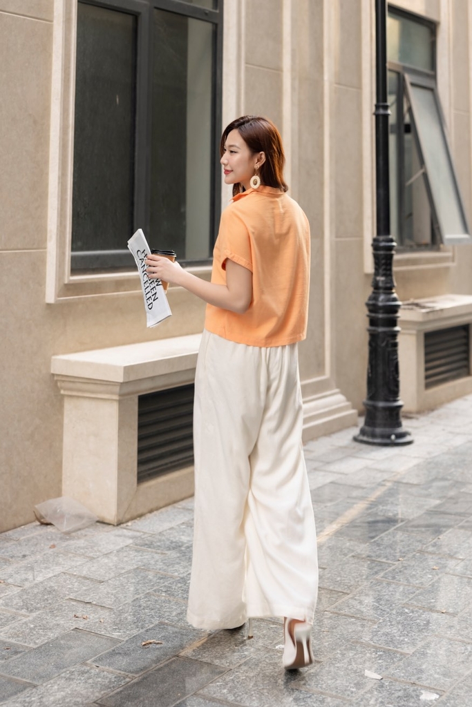 Quần Linen Ống Rộng Dây Rút Swanlake - Q11627LW02