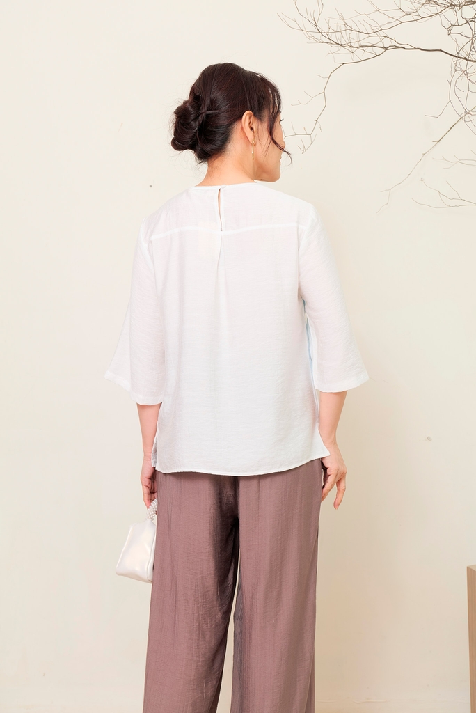 Áo Kiểu In Hoa Chất Liệu Lụa Hàn Swanlake - A11776LW01